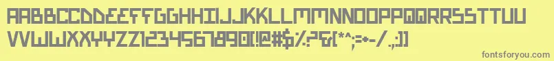 BionicTypeBold Font – Gray Fonts on Yellow Background