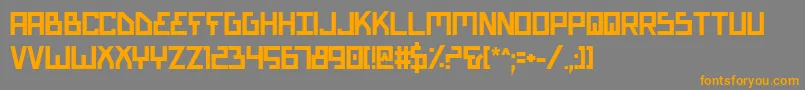 BionicTypeBold Font – Orange Fonts on Gray Background
