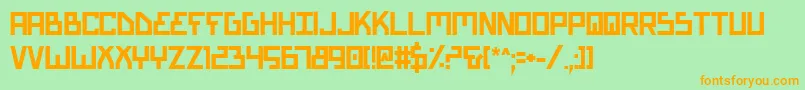 BionicTypeBold Font – Orange Fonts on Green Background