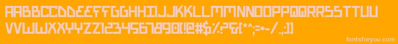 BionicTypeBold-fontti – vaaleanpunaiset fontit oranssilla taustalla