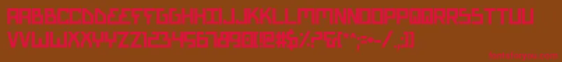 BionicTypeBold Font – Red Fonts on Brown Background