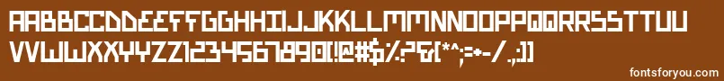 フォントBionicTypeBold – 茶色の背景に白い文字