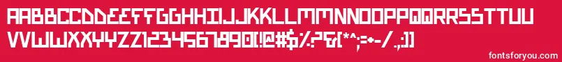 BionicTypeBold Font – White Fonts on Red Background