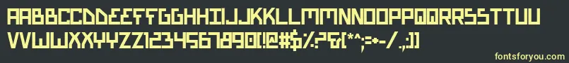 BionicTypeBold Font – Yellow Fonts on Black Background