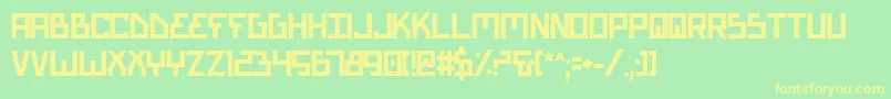 BionicTypeBold Font – Yellow Fonts on Green Background