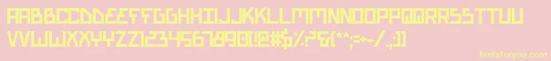 BionicTypeBold Font – Yellow Fonts on Pink Background