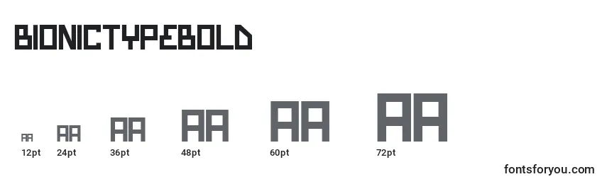 BionicTypeBold Font Sizes