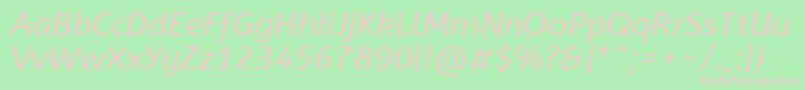 AbeezeeItalic Font – Pink Fonts on Green Background