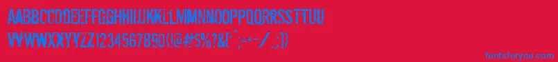Шрифт Dirtyego – синие шрифты на красном фоне