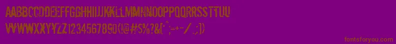 Dirtyego-fontti – ruskeat fontit violetilla taustalla