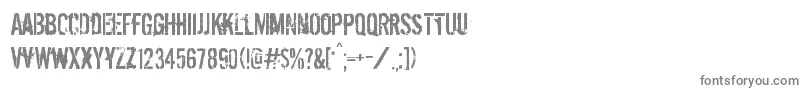 フォントDirtyego – 白い背景に灰色の文字