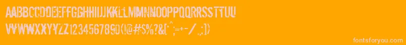 Dirtyego-Schriftart – Rosa Schriften auf orangefarbenem Hintergrund