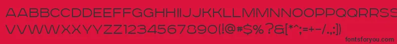 RoadradioThin Font – Black Fonts on Red Background