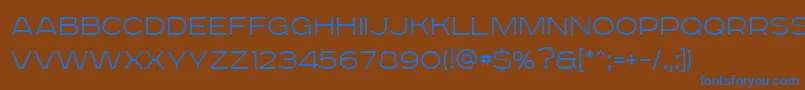 RoadradioThin Font – Blue Fonts on Brown Background