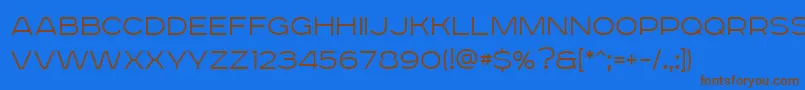 RoadradioThin Font – Brown Fonts on Blue Background