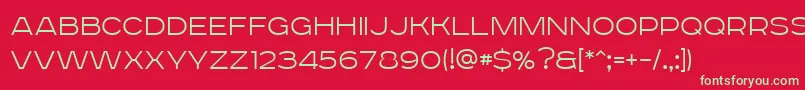 RoadradioThin Font – Green Fonts on Red Background