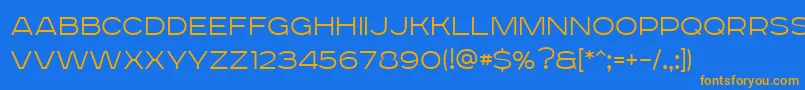 RoadradioThin Font – Orange Fonts on Blue Background