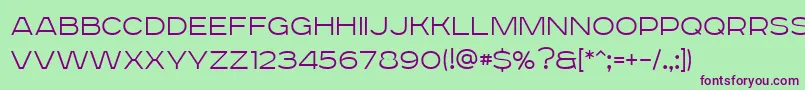 RoadradioThin Font – Purple Fonts on Green Background