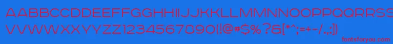 RoadradioThin Font – Red Fonts on Blue Background