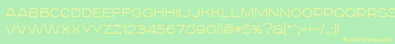 RoadradioThin Font – Yellow Fonts on Green Background