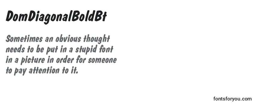 Review of the DomDiagonalBoldBt Font