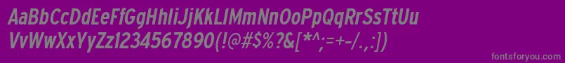 ExpresswaycdsbItalic-fontti – harmaat kirjasimet violetilla taustalla