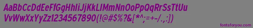 ExpresswaycdsbItalic Font – Purple Fonts on Gray Background