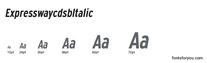ExpresswaycdsbItalic Font Sizes
