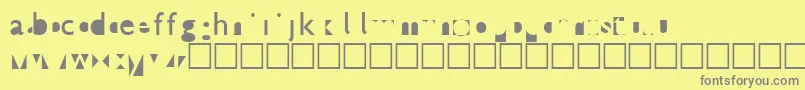 InNOut Font – Gray Fonts on Yellow Background