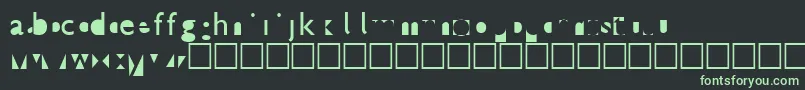 フォントInNOut – 黒い背景に緑の文字