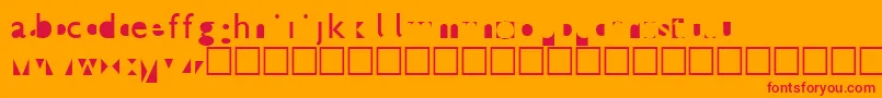 InNOut Font – Red Fonts on Orange Background