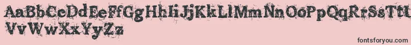 OldPrintingPressFreeVersion Font – Black Fonts on Pink Background