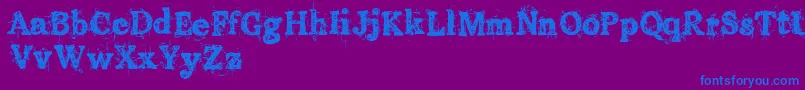 OldPrintingPressFreeVersion Font – Blue Fonts on Purple Background