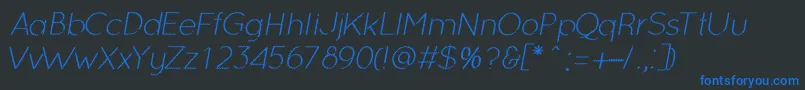 fuente OcieLightitalic – Fuentes Azules Sobre Fondo Negro