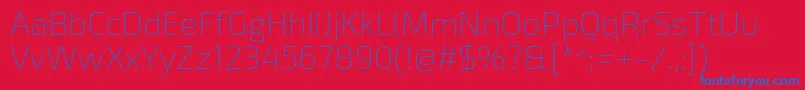 Exo2Thin Font – Blue Fonts on Red Background