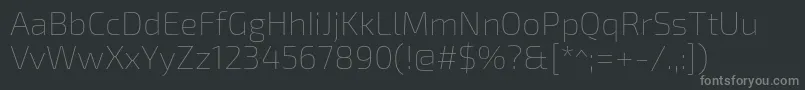 Exo2Thin Font – Gray Fonts on Black Background