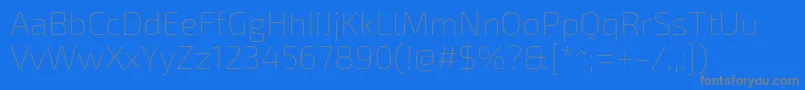 Więcej informacji o czcionce Exo2Thin Czcionka Exo2Thin – szare czcionki na niebieskim tle