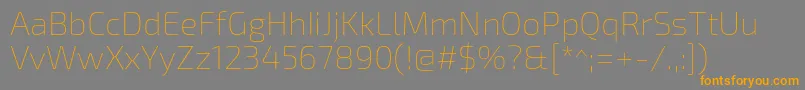 Exo2Thin Font – Orange Fonts on Gray Background