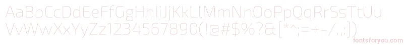 Exo2Thin Font – Pink Fonts on White Background