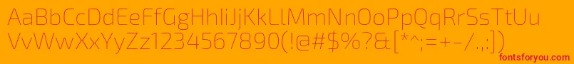 Exo2Thinフォントについての詳細 フォントExo2Thin – オレンジの背景に赤い文字