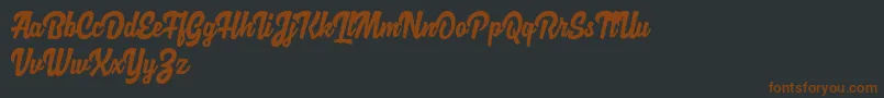 Шрифт LoguetownDemo – коричневые шрифты на чёрном фоне