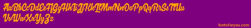 LoguetownDemo Font – Orange Fonts on Purple Background