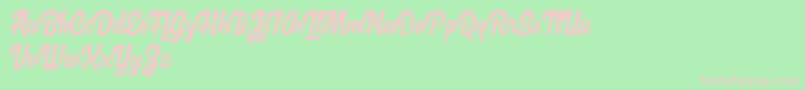 LoguetownDemo Font – Pink Fonts on Green Background