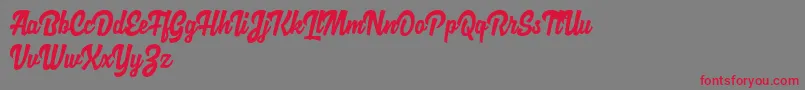 LoguetownDemo Font – Red Fonts on Gray Background