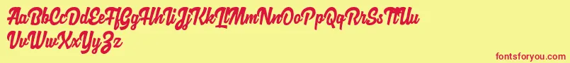 LoguetownDemo Font – Red Fonts on Yellow Background