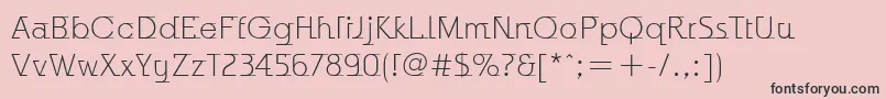 Шрифт OdysseeItcLight – чёрные шрифты на розовом фоне