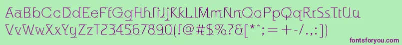 Шрифт OdysseeItcLight – фиолетовые шрифты на зелёном фоне