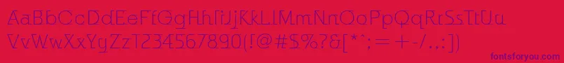 OdysseeItcLight Font – Purple Fonts on Red Background