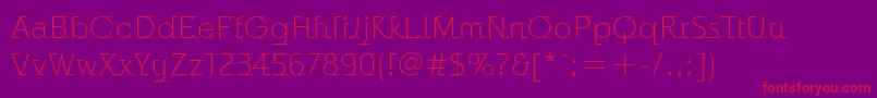 OdysseeItcLight Font – Red Fonts on Purple Background