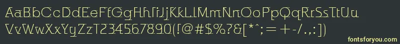 OdysseeItcLight Font – Yellow Fonts on Black Background